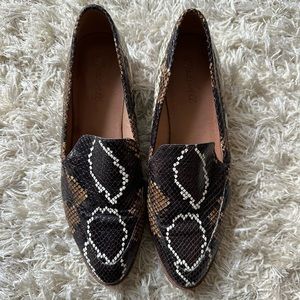 Madewell python loafers